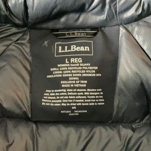 L.L.Bean Waterproof Ultralight Down Jacket Carbon Navy Women’s Large